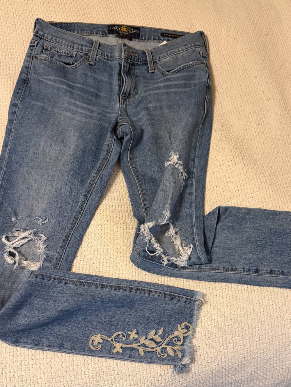 Lucky Brand Charlie Skinny Jeans in Light Wash Blue